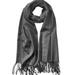 MBJ WSK2091 MBJ Shawls and Wraps Elegant Cashmere Scarfs for Women Stylish Warm Blanket Solid Winter Scarves ONESIZE HEATHER_CHARCOAL