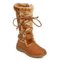 New Girl Little Angel Winter-866E Suede Fur Lace Up Zip Winter Boot Size