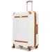 19V69 ITALIA Vintage 29" Expandable Spinner Suitcase (Bianco White)