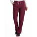 med couture energy women's classic 3-pocket grace scrub pant wine st