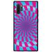 DistinctInk Case for Samsung Galaxy Note 10 PLUS (6.8 Screen) - Custom Ultra Slim Thin Hard Black Plastic Cover - Blue Pink Swirl Geometric