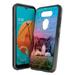 Capsule Case Compatible with LG Fortune 3 [Hybrid Gel Design Slim Thin Fit Soft Grip Black Case Protective Cover] for LG Fortune 3 Cricket Wireless Phone LMK300AM - (Kitty Cat)