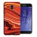 MUNDAZE Samsung Galaxy J3 J337 2018 Achieve/ Express Prime 3/ Amp Prime 3 Design Case - Abstract Orange Paint Design Phone Case Cover