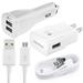 for HTC Desire 830 Adaptive Fast Charger Kit Charger Kit with Car Charger Wall Charger and 2x Micro USB Cable