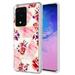 Samsung Galaxy S20 ULTRA (6.9 ) Phone Case Marble Design Pattern Hybrid Bumper Shiny TPU Soft Rubber Silicone Raised Edge Cover Electroplated Thin Case PINK ROSES Marbling for Samsung Galaxy S20 Ultra