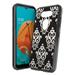 Capsule Case Compatible with LG Aristo 5 / Aristo 5+ [Hybrid Gel Design Slim Thin Fit Soft Grip Black Case Protective Cover] for LG Aristo 5 LMK300 (Black Damask)