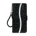 Allytech iPhone 6 Case iPhone 6S Case Glitter Bling Case PU Leather Card Slots Folio Flip Full Protection Kickstand Shockproof Wallet Case Cover for Apple iPhone 6 / iPhone 6s Black