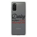 DistinctInk Clear Shockproof Hybrid Case for Galaxy S20 PLUS / 5G (6.7 Screen) - TPU Bumper Acrylic Back Tempered Glass Screen Protector - Darling Don t Forget to Fall In Love with Yourself