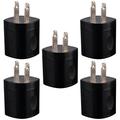 USB Wall Charger Adapter 1A/5V 5-Pack Travel USB Plug Charging Block Brick Charger Power Adapter Cube Compatible with iPhone Xs/XS Max/X/8/7/6 Plus Galaxy S9/S8/S8 Plus Moto Kindle LG HTC Google