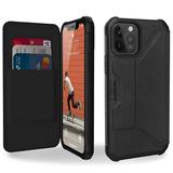 UAG iPhone 12 Case/iPhone 12 Pro Case [6.1-inch screen] Flip Folio Cover w/Card Slots & Viewing Stand Rugged Metropolis Protective Cover Italian Leather LTHR ARMR Black