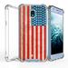 AquaFlex Shock Bumper Design Protection Case and Atom Cloth for Samsung Galaxy J7 Aero - Vintage American Flag Print