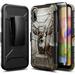 Nagebee Case for Samsung Galaxy A01 with Tempered Glass Screen Protector (Full Coverage) Armor Defender [Swivel Belt Clip Holster] [Built-In Kickstand] Shockproof Rugged Phone Cover (Deer/Camo)