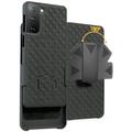 Case with Clip for Galaxy S21 Nakedcellphone [Black Tread] Kickstand Cover with [Rotating/Ratchet] Belt Hip Holster Combo for Samsung Galaxy S21 Phone