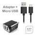 Verizon LG Stylo 2 V Accessory Kit 2 in 1 Quick Charge DUAL USB Wall Charger 2.1 AMP Adapter + 5 Feet USB Data Sync Charging Cable BLACK