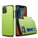 GMYLE Wallet Case Compatible with iPhone 12 Mini with Credit Card Back Holder Anti-Scratch & Protective [Green]