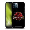 Head Case Designs Officially Licensed Jurassic Park Logo Plain Black Claw Hard Back Case Compatible with Apple iPhone 12 / iPhone 12 Pro