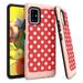 Capsule Case Compatible Galaxy A51 5G [Cute Women Girly Design Slim Thin Fit Soft Grip Carbon Protective Baby Pink Phone Case Cover] for Samsung Galaxy A51 5G SM-A516U (Polka Dot)