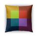 Kavka Designs green; gold; rd; purple; blue color theory blocks outdoor pillow with insert