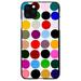 DistinctInk Case for iPhone 11 Pro (5.8 Screen) - Custom Ultra Slim Thin Hard Black Plastic Cover - Rainbow Polka Dots