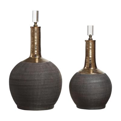 Uttermost Arnav Matte Black Bottles (Set of 2)