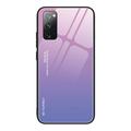 Galaxy S20 FE Case S20 FE 5G Case Allytech Tempered Glass Back Cover Gradient Color Anti-scratch Bumper Case Cover for Samsung Galaxy S20 Fan Edition 5G/ Galaxy S20 FE Purple