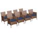 8 Laguna Dining Chairs With Arms