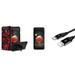 Beyond Cell Dual Layer Shockproof Stand Case (Red Camo) for LG Tribute Empire with Tempered Glass Screen Protector Durable Micro USB Cable (3 Feet) and Atom Cloth