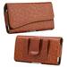 Brown Universal Leather Belt Clip Cover Holster Pouch Sleeve Phone Holder Carrying Case [6.6 x 3.5 x 0.7 ] for SAMSUNG Galaxy S10+ / S10 Plus / S9 Plus / Note 9 /S8 Plus /J7V /S7 Plus /Halo