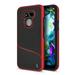 ZIZO DIVISION Series for LG Harmony 4 Case - Sleek Modern Protection - Black & Red