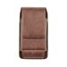 Luxmo Moto E (2020) Professional Series Belt Holster: Vertical PU Leather Phone Carrying Pouch Case (3 Card Slots) and Atom Wipe - Brown