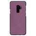 DistinctInk Case for Samsung Galaxy S9 PLUS (6.2 Screen) - Custom Ultra Slim Thin Hard Black Plastic Cover - Purple Faux Leather Print Design - Faux Leather Image