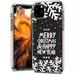 TalkingCase Thin Gel Phone Case Apple iPhone 11 Pro Max Merry Christmas Black New Year Print