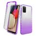 Samsung Galaxy A72 5G Case With Built-in Screen Protector Rosebono Hybrid Gradient Transparent Soft TPU Clear Skin Cover 360 Protection Case For Samsung Galaxy A72 5G (Purple)