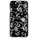 DistinctInk Case for iPhone 12 Pro MAX (6.7 Screen) - Custom Ultra Slim Thin Hard Black Plastic Cover - Silver Grey Black White Floral - Floral Damask Pattern