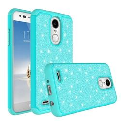 LG Rebel 3 LTE Case LG Aristo Case LG Phoenix 3 Case LG Fortune Case LG Rebel 2 LTE Case LG Risio 2 LG K8 2017 Case [HD Screen Protector] Diamond Glitter Hybrid Protective Case Cover - Mint