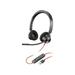 Poly - Blackwire 3320 - Wired Dual-Ear (Stereo) Headset (Plantronics)with Boom Mic - USB-A to Connect to Your PC Mac or Cell Phone - Works with Teams (Certified) Zoom & More