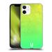 Head Case Designs Neon Rain Ombre Yellow Green Soft Gel Case Compatible with Apple iPhone 12 Mini