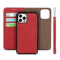 Allytech 2 in 1 Wallet Case for Apple iPhone 12 / iPhone 12 Pro 6.1-Inch Detachable Back Cover Slim Shockproof Protection Wallet Case Cover for Apple iPhone 12 Pro / iPhone 12 Red