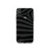 DistinctInk Clear Shockproof Hybrid Case for iPhone XR (6.1 Screen) - TPU Bumper Acrylic Back Tempered Glass Screen Protector - Black & Clear Zebra Stripes