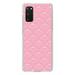 DistinctInk Clear Shockproof Hybrid Case for Galaxy S20 / S20 5G (6.2 Screen) - TPU Bumper Acrylic Back Tempered Glass Screen Protector - Pink & White Rose Pattern