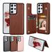 Galaxy S21+ Case Samsung Galaxy S21 Plus Wallet Case Takfox Shockproof Leather Case w/ Card Pockets 3 Cards Slots Cash ID Credit Card Flip Phone Cases Cover Kickstand Magnetic Hard Cases Brown
