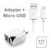 Verizon Motorola Droid Turbo 2 Accessory Kit 2 in 1 Quick Charge DUAL USB Wall Charger 2.1 AMP Adapter + 5 Feet USB Data Sync Charging Cable WHITE