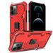 Elegant Choise for iPhone 12 Case - 12 mini 5.4 /12 6.1 /12 Pro 6.1 /12 Pro Max 6.7 Phone Dual-Layers Hybrid Shockproof Bumper Case with 360Â°Ring Stand Holder for iPhone 12 2020 Release Red