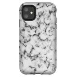 Screenflair Designer Case for iPhone 12 | 12 Pro | Lightweight | Dual-Layer | Drop Test Certified | Wireless Charging Compatible - Black White Marble Design