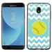 Slim-Fit Case for Samsung Galaxy J7 Crown / J7 Aura / J7 Star / J7 Refine OneToughShield Â® Scratch-Resistant TPU (Black Bezel) Protective Phone Case - Chevron/Teal/Softball