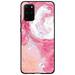 DistinctInk Case for Samsung Galaxy S20 (6.2 Screen) - Custom Ultra Slim Thin Hard Black Plastic Cover - Hot Pink Blue White Marble Image Print Printed Marble Image