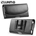Luxmo Horizontal Leather Pouch Belt Case Cover Genuine Leather Pouch Holster with Belt Clip And Belt Loops for Apple iPhone 6 Plus/ 6S Plus / 7 Plus/ 8 Plus Galaxy S6 S7 edge(Black)