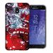 MUNDAZE Samsung Galaxy J3 J337 2018 Achieve/ Express Prime 3/ Amp Prime 3 Design Case - Red White Oil Paint Design Phone Case Cover