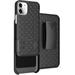 Case with Clip for iPhone 12 Mini Nakedcellphone [Black Tread] Kickstand Cover with [Rotating/Ratchet] Belt Hip Holster Holder Combo for Apple iPhone 12 Mini (5.4 )