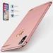 Dteck iPhone XS Case 3 in 1 Hybrid Hard Back Case [Tempered Glass Screen Protector] Ultra Thin and Slim Anti-Scratch Matte Finish Back Cover For Apple iPhone XS rosegold